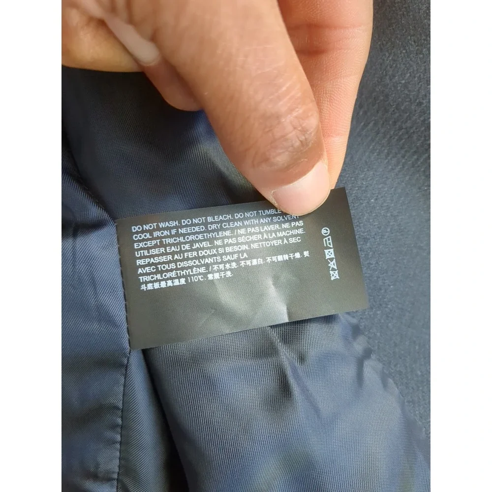 Theory Mens M Belvin Urban Melton‎ Navy Blue Wool Cashmere Blend Coat